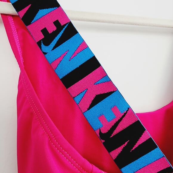 Nike One-Piece Racerback Pink & Black Swimsuit Size Large - Picture 6 of 8